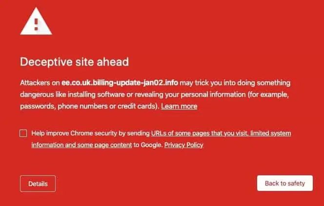 Warnung vor Phishing Domains mit tagesgenauem Datum
